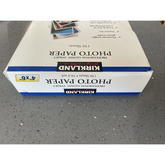 Kirkland Professional Glossy Inkjet Photo Paper 4"x6" 300 Sheets 69 lb 10.4 Mil - Picture 5 of 5